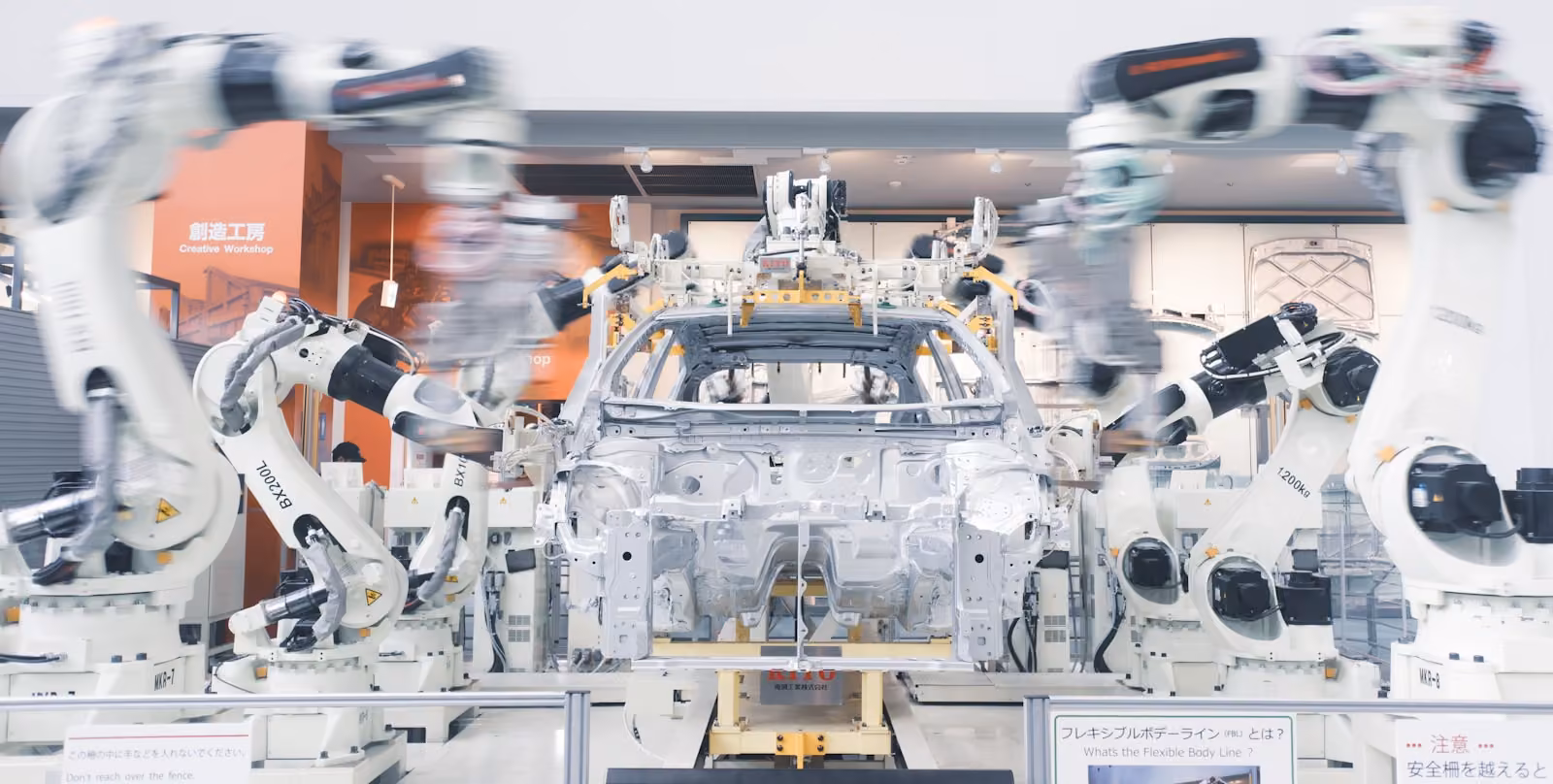 Connected vehicles on a modern production line